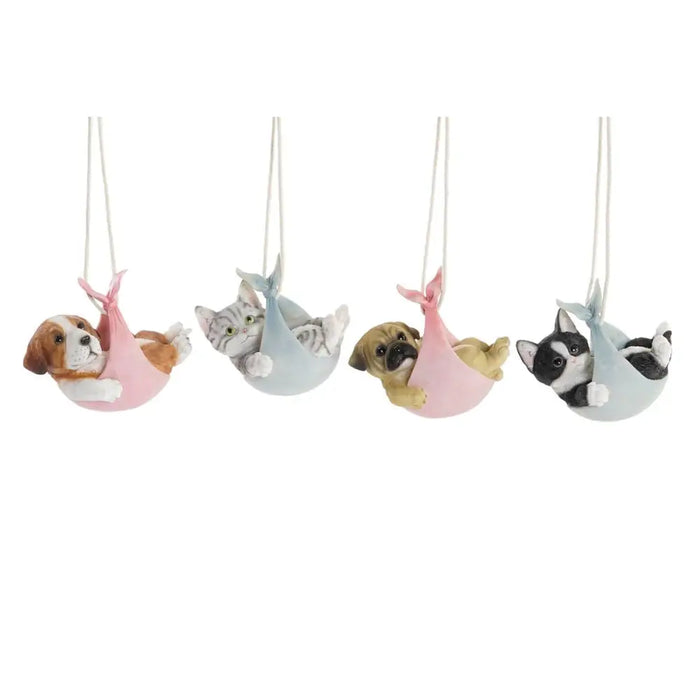 Decorative Figure DKD Home Decor Multicolour Dog 18 x 12,5 x 16 cm (4 Units) - Декорация и Осветление<<<Дом