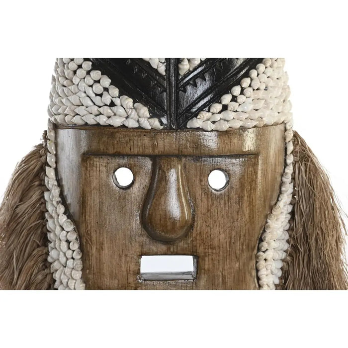 Decorative Figure DKD Home Decor Natural White Shells Mask (30 x 10 x 60 cm) - Декорация и Осветление<<<Дом