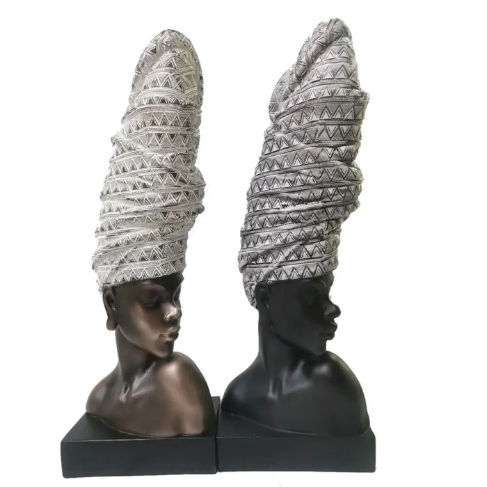 Decorative Figure DKD Home Decor Resin African Woman (15,5 x 13,5 x 42 cm) (2 Units) - Декорация и Осветление<<<Дом