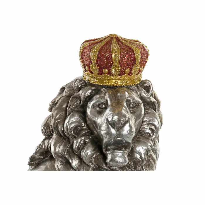 Decorative Figure DKD Home Decor Silver Lion Resin (42 x 25 x 45 cm) - Декорация и Осветление<<<Дом