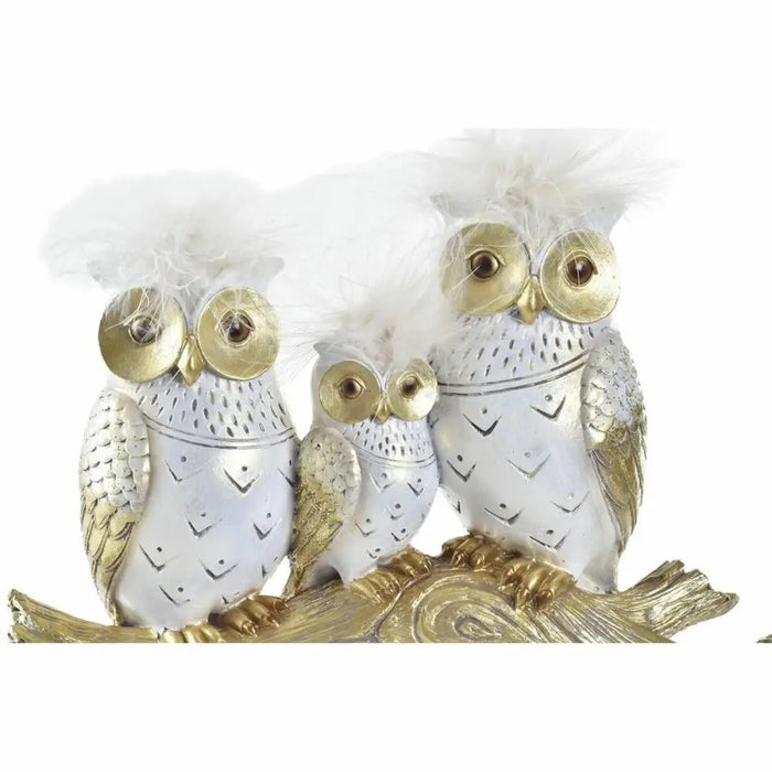 Decorative Figure DKD Home Decor Trunk 24 x 9 x 26 cm Owls Black Golden White - Декорация и Осветление<<<Дом