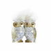 Decorative Figure DKD Home Decor White Golden Owls 10 x 8 x 7 cm - Декорация и Осветление<<<Дом