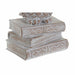 Decorative Figure DKD Home Decor White Owl Stripped 11 x 11 x 20 cm (3 Units) - Декорация и Осветление<<<Дом