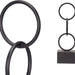 Decorative Figure Gift Decor Black Rings 12,5 x 40,5 x 12,5 cm - Декорация и Осветление<<<Дом Градина<<<BigBuy&&&Други