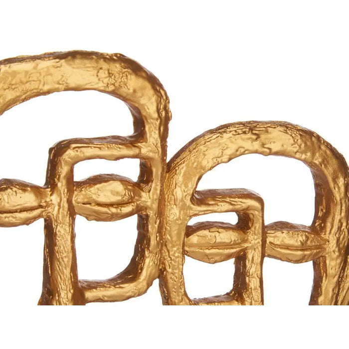 Decorative Figure Gift Decor Golden Face 27 x 32,5 x 10,5 cm (4 Units) - Декорация и Осветление<<<Дом