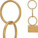 Decorative Figure Gift Decor Golden Rings 12,5 x 40,5 x 12,5 cm - Декорация и Осветление<<<Дом Градина<<<BigBuy&&&Други