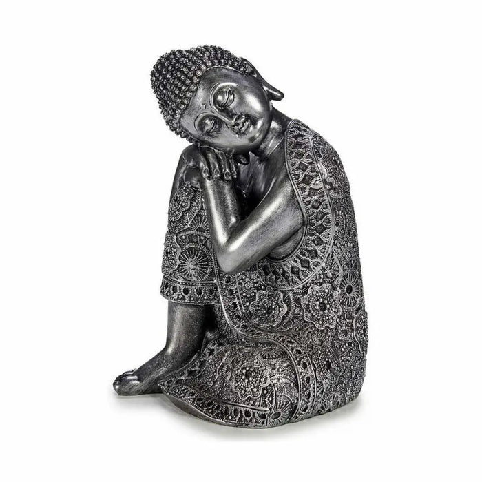 Decorative Figure Gift Decor Silver Buddha Sitting 20 x 30 x 20 cm (4 Units) - Декорация и Осветление<<<Дом