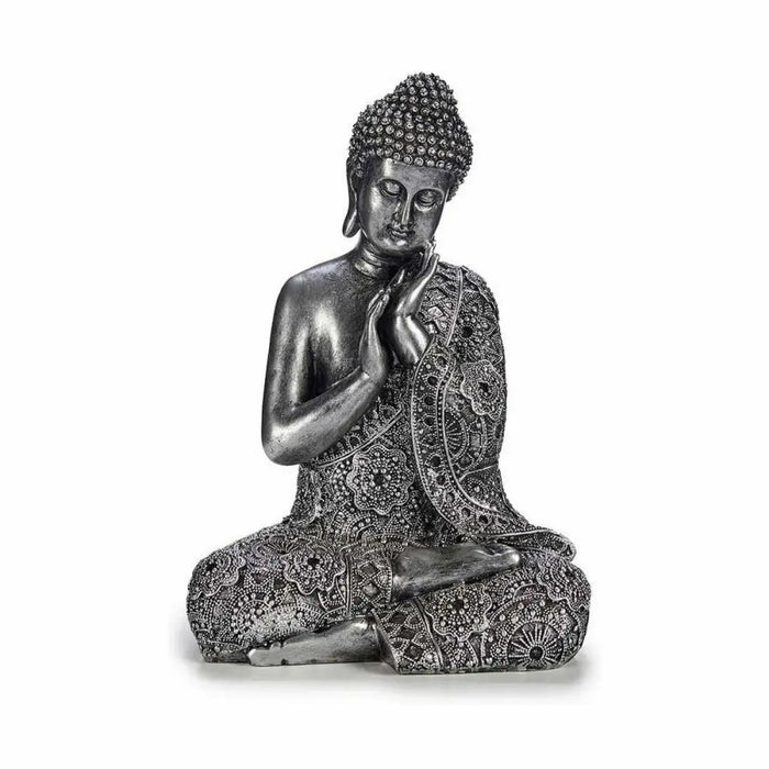 Decorative Figure Gift Decor Silver Buddha Sitting 22 x 33 x 18 cm (4 Units) - Декорация и Осветление<<<Дом