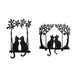 Decorative Figure Home ESPRIT Black Cats Shabby Chic 43 X 1 X 70 CM (2 Units) - Други артикули за декорация<<<Декорация