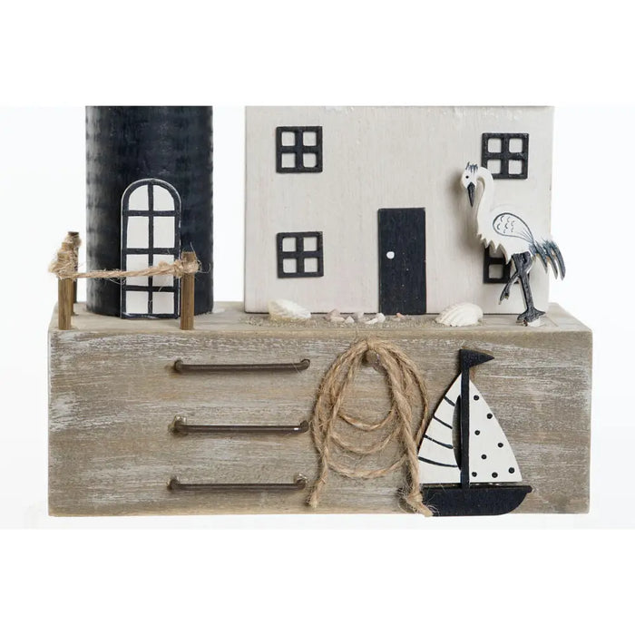Decorative Figure Home ESPRIT Blue Navy Blue 17 x 8,5 x 30 cm (2 Units) - Декорация и Осветление<<<Дом