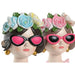 Decorative Figure Home ESPRIT Blue Pink Lady 14 x 10 x 20 cm (2 Units) - Декорация и Осветление<<<Дом