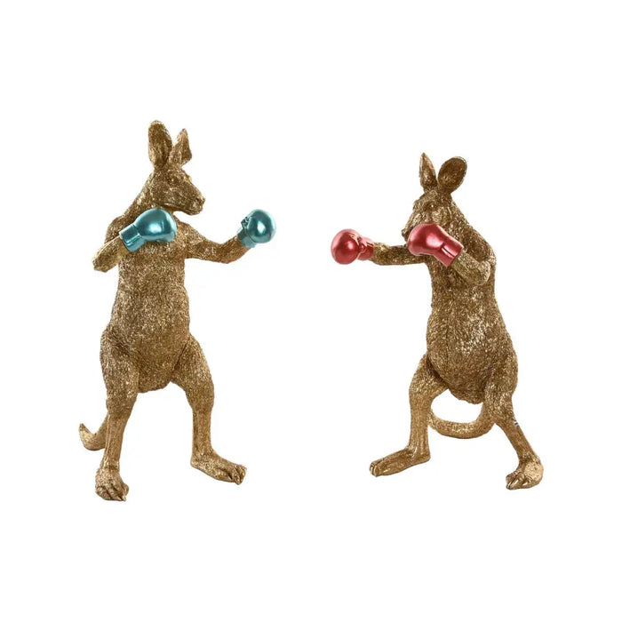 Decorative Figure Home ESPRIT Blue Red Golden Kangaroo 23 x 25 x 40,5 cm (2 Units) - Декорация и Осветление<<<Дом