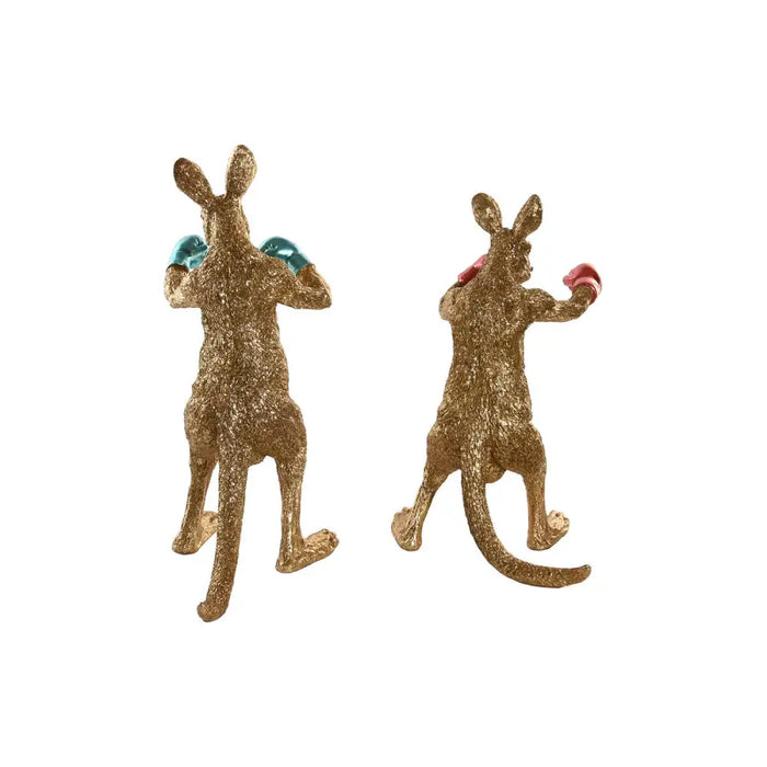 Decorative Figure Home ESPRIT Blue Red Golden Kangaroo 23 x 25 x 40,5 cm (2 Units) - Декорация и Осветление<<<Дом