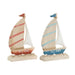 Decorative Figure Home ESPRIT Blue Red Natural Candle maker 15 x 4,5 x 23,5 cm (2 Units) - Декорация и Осветление<<<Дом