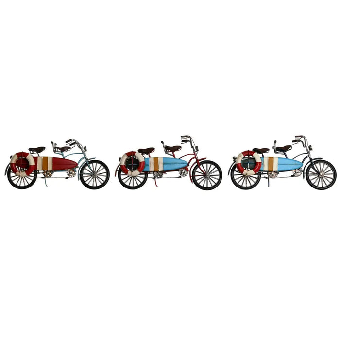 Decorative Figure Home ESPRIT Blue Red Navy Blue 31 x 10 x 15 cm (3 Units) - Декорация и Осветление<<<Дом