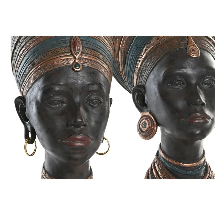 Decorative Figure Home ESPRIT Brown African Woman 30 x 20 x 53 cm (2 Units) - Декорация и Осветление<<<Дом