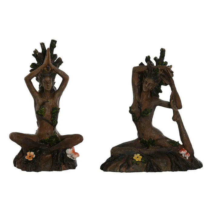 Decorative Figure Home ESPRIT Brown Yoga Indian Man 13 x 6 x 16 cm (2 Units) - Декорация и Осветление<<<Дом