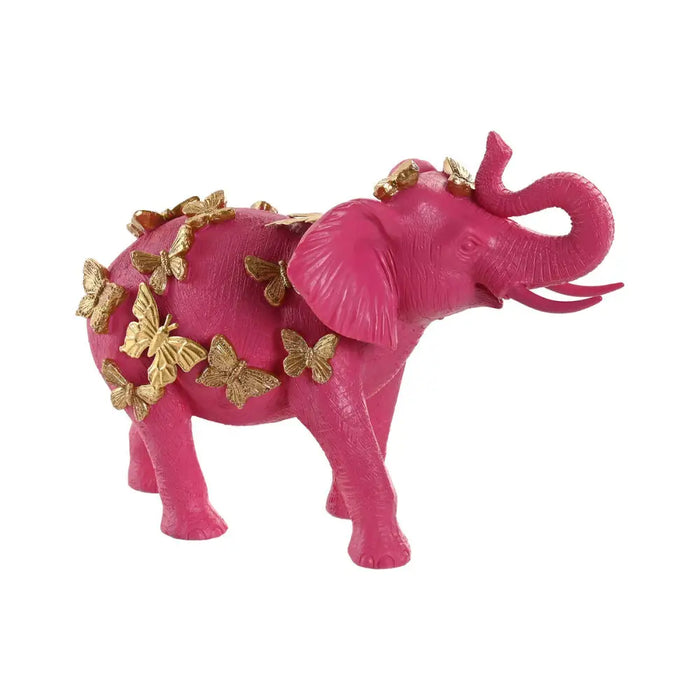 Decorative Figure Home ESPRIT Golden Fuchsia Elephant 26 x 13,5 x 19 cm - Декорация и Осветление<<<Дом