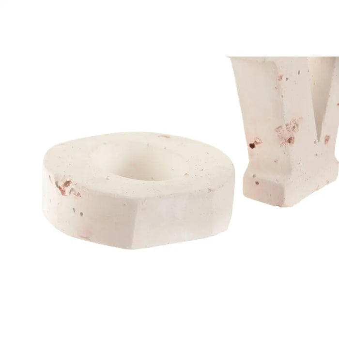 Decorative Figure Home ESPRIT Light Pink 42.5 X 3.5 X 12 CM 42,5 X 3,5 X 11 CM (2 Units) - Декорация и Осветление<<<Дом