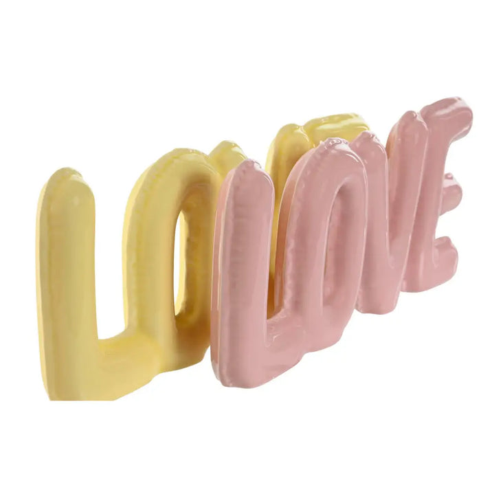 Decorative Figure Home ESPRIT LOVE Yellow Pink Children’s 24 X 2,5 X 10 cm (2 Units) - Декорация и Осветление<<<Дом