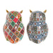 Decorative Figure Home ESPRIT Multicolour Golden Owl Mediterranean (2 Units) - Декорация и Осветление<<<Дом