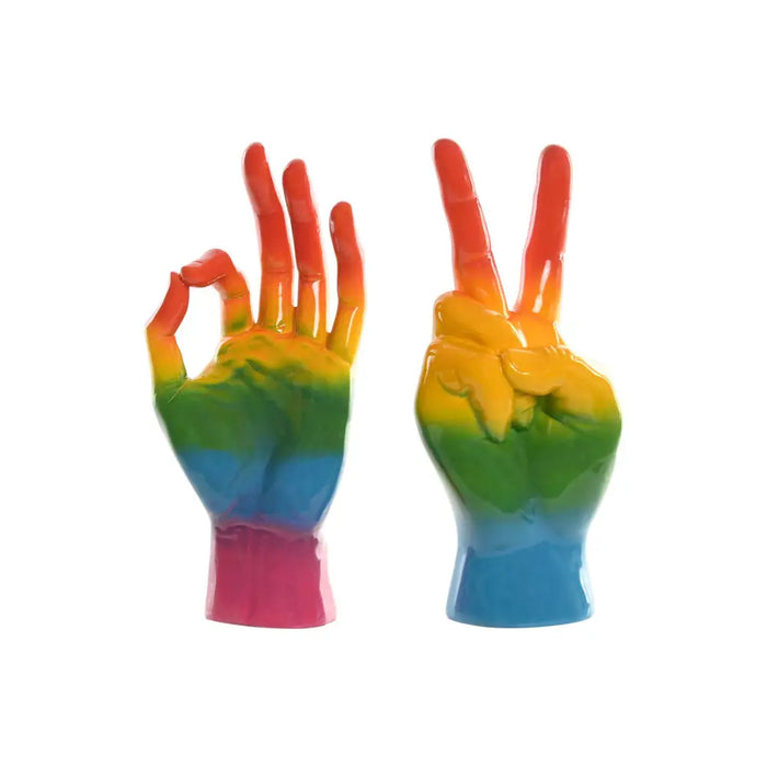 Decorative Figure Home ESPRIT Multicolour Hand 16 x 10 x 36 cm (2 Units) - Декорация и Осветление<<<Дом