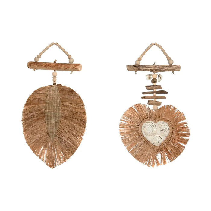 Decorative Figure Home ESPRIT Natural 26 x 3 x 46 cm (2 Units) - Декорация и Осветление<<<Дом Градина<<<BigBuy&&&Други