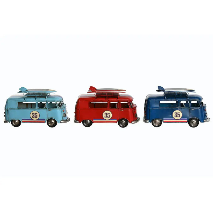 Decorative Figure Home ESPRIT Red Sky blue Navy Blue 27 x 10 x 16 cm (3 Units) - Декорация и Осветление<<<Дом