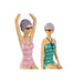 Decorative Figure Home ESPRIT Turquoise Lilac Mediterranean 12,5 x 9 x 26,5 cm (2 Units) - Декорация и Осветление<<<Дом