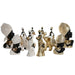 Decorative Figure Home ESPRIT White Black Golden African Woman 9,5 x 7,5 x 31 cm (2 Units) - Декорация и
