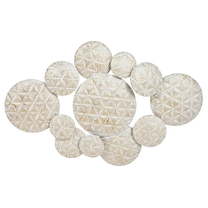 Decorative Figure Home ESPRIT White Golden Circles Stripped - Декорация и Осветление<<<Дом Градина<<<BigBuy&&&Други