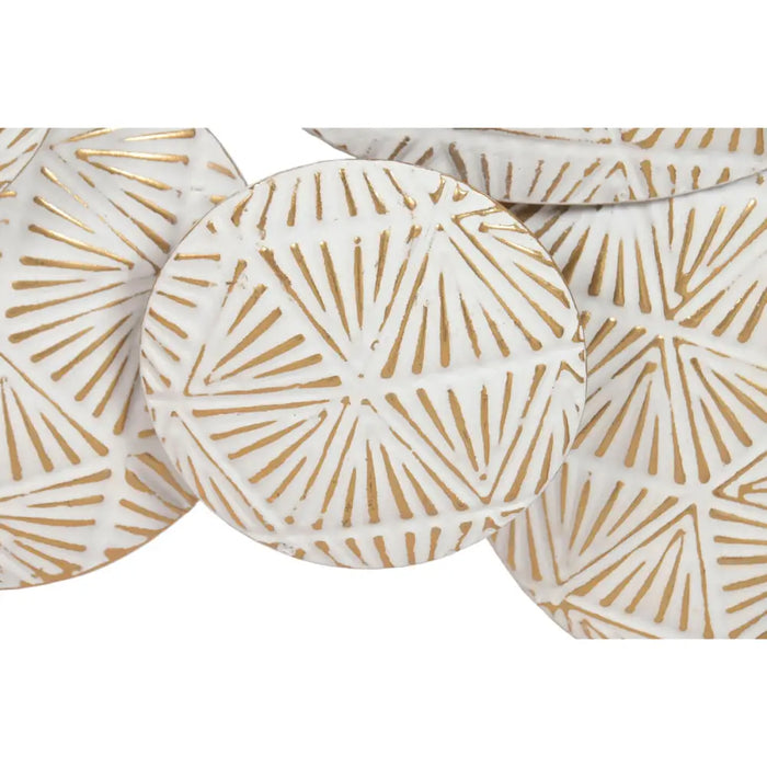 Decorative Figure Home ESPRIT White Golden Circles Stripped - Декорация и Осветление<<<Дом Градина<<<BigBuy&&&Други
