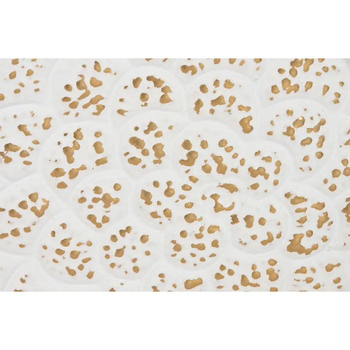 Decorative Figure Home ESPRIT White Golden Flower Stripped 137 X 11 X 56,5 CM - Декорация и Осветление<<<Дом