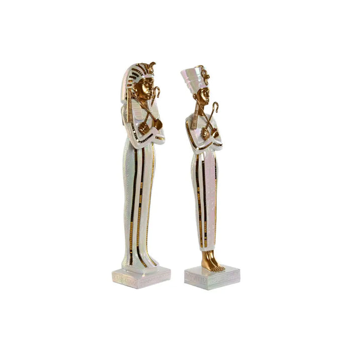Decorative Figure Home ESPRIT White Golden Resin Oriental Egyptian Man 10 x 9 x 52 cm (2 Units) - Декорация и