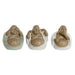 Decorative Figure Home ESPRIT White Green Buddha Oriental 10 x 9 x 10,5 cm (3 Units) - Декорация и Осветление<<<Дом