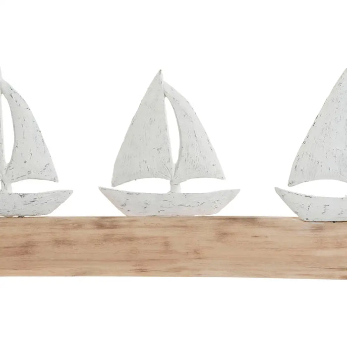 Decorative Figure Home ESPRIT White Natural Yachts Mediterranean 62 x 8,5 x 25,5 cm - Декорация и Осветление<<<Дом