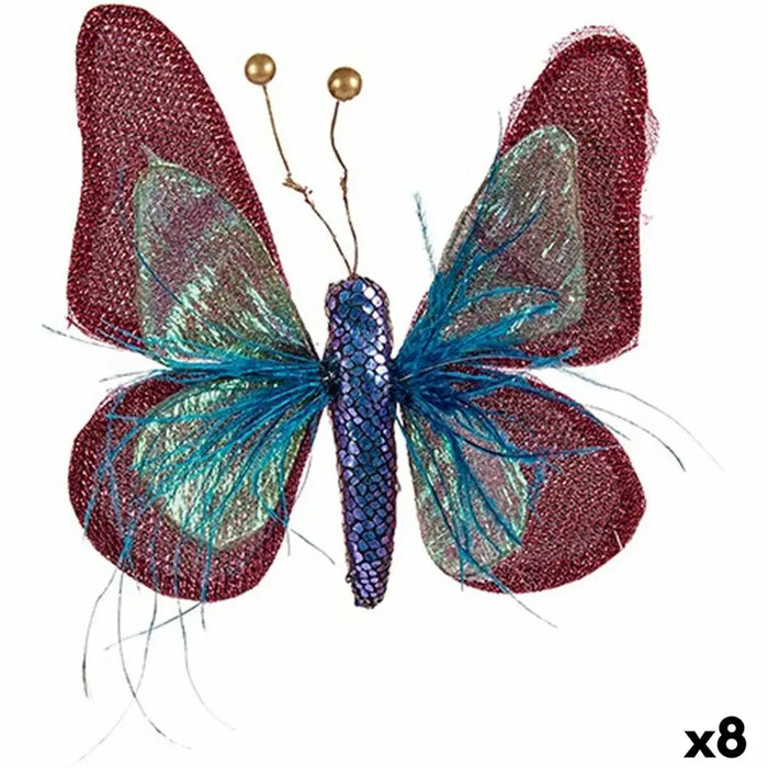 Decorative Figure Krist+ Blue Pink Butterfly 14 x 3 x 18 cm (8 Units) - Декорация и Осветление<<<Дом