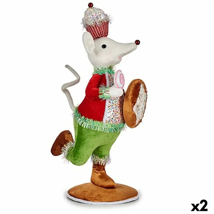 Decorative Figure Krist+ Mouse 20 x 55 x 24 cm (2 Units) - Декорация и Осветление<<<Дом Градина<<<BigBuy&&&Коледни