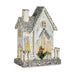 Decorative Figure Krist+ White Grey Glitter House Christmas 24,5 x 32 x 12 cm LED Light - Декорация и Осветление<<<Дом