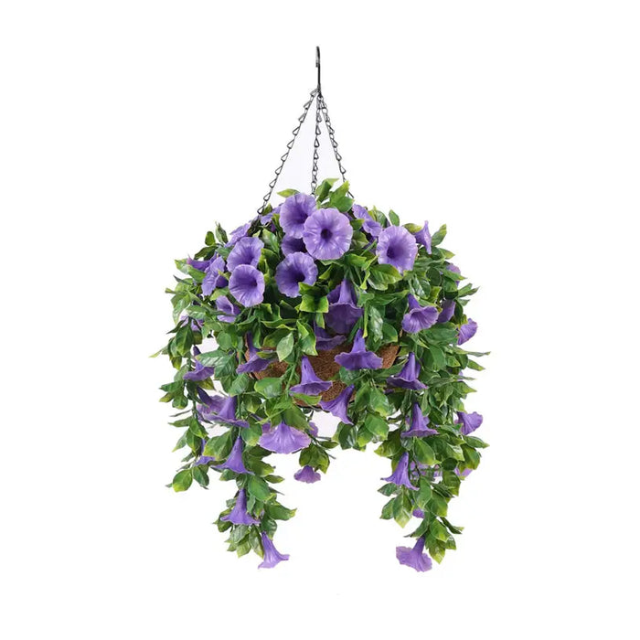 DECORATIVE LANDSCAPING HANGING BASKET ROSSIMA PETUNIA PURPLE COLOR - Изкуствено озеленяване<<<Мрежи и