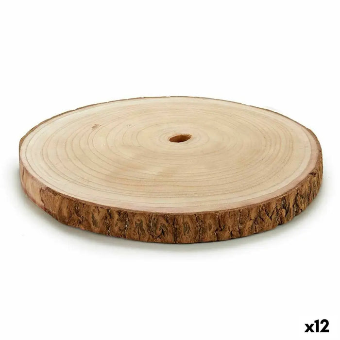 Decorative Log Gift Decor Brown 30 x 2 x 30 cm (12 Units) - Декорация и Осветление<<<Дом Градина<<<BigBuy&&&Други