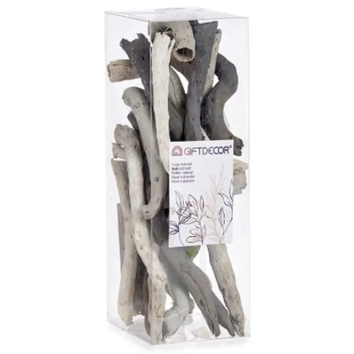 Decorative Log Gift Decor Grey 9 x 27 x 9 cm (12 Units) - Декорация и Осветление<<<Дом Градина<<<BigBuy&&&Други