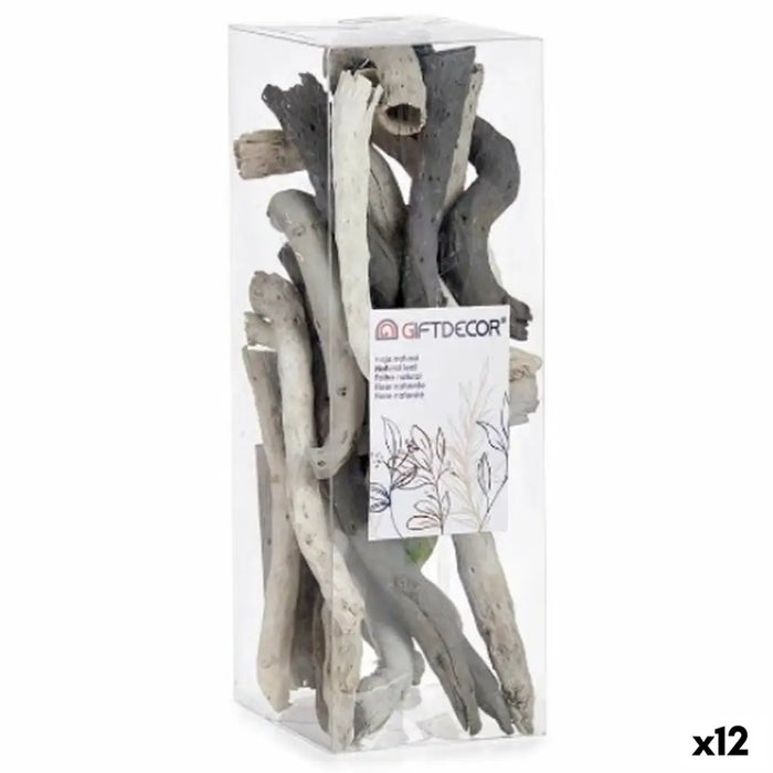 Decorative Log Gift Decor Grey 9 x 27 x 9 cm (12 Units) - Декорация и Осветление<<<Дом Градина<<<BigBuy&&&Други