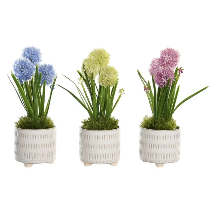 Decorative Plant DKD Home Decor Foam Blue Pink Yellow polypropylene 15 x 15 x 30 cm (3 Pieces) - Декорация и