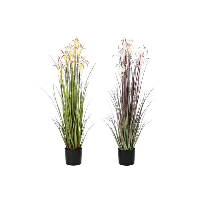 Decorative Plant DKD Home Decor Metal Orange Burgundy PVC Lilies (25 x 25 x 88 cm) (2 Units) - Декорация и