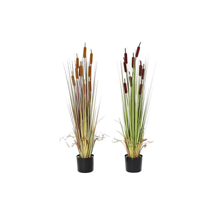 Decorative Plant DKD Home Decor Polyethylene Green Burgundy PVC 40 x 40 x 120 cm Mustard (2 Units) - Декорация и