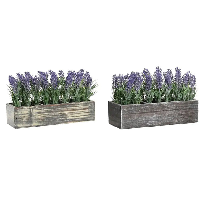 Decorative Plant DKD Home Decor Wood Polyethylene 32 x 14 x 19,5 cm (2 Units) - Декорация и Осветление<<<Дом