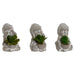 Decorative Plant Home ESPRIT Polyethylene Cement Buddha Oriental 8,5 x 7 x 11 cm (3 Units) - Декорация и