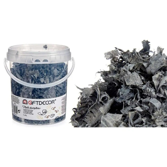 Decorative Shavings Gift Decor Dark grey 1,4 L (6 Units) - Декорация и Осветление<<<Дом Градина<<<BigBuy&&&Други