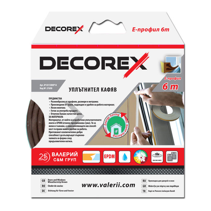 RUBBER SEAL E-PROFILE DECOREX